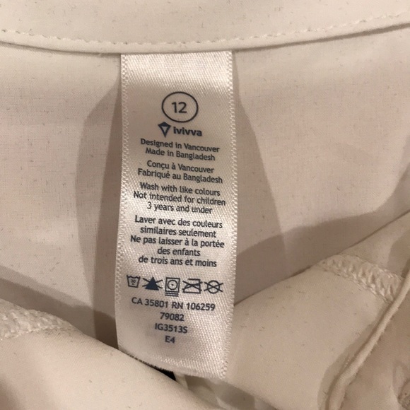 Girl’s Ivviva White Tennis Top - Picture 2 of 3